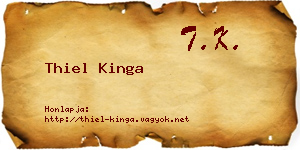 Thiel Kinga névjegykártya